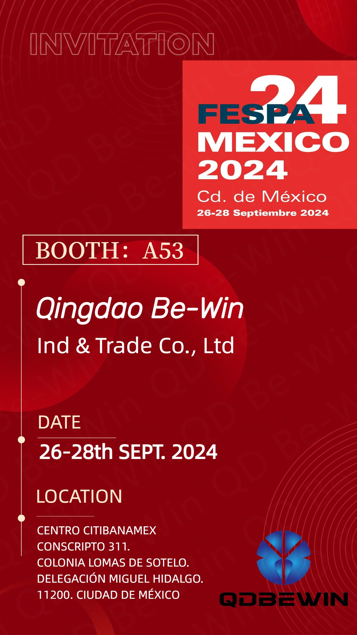 Qingdao Be-Win Ind & Trade Co., Ltd представить акрилові листи, плити з пінопласту ПВХ та алюмінієві композитні панелі на виставці FESPA 2024 Mexico