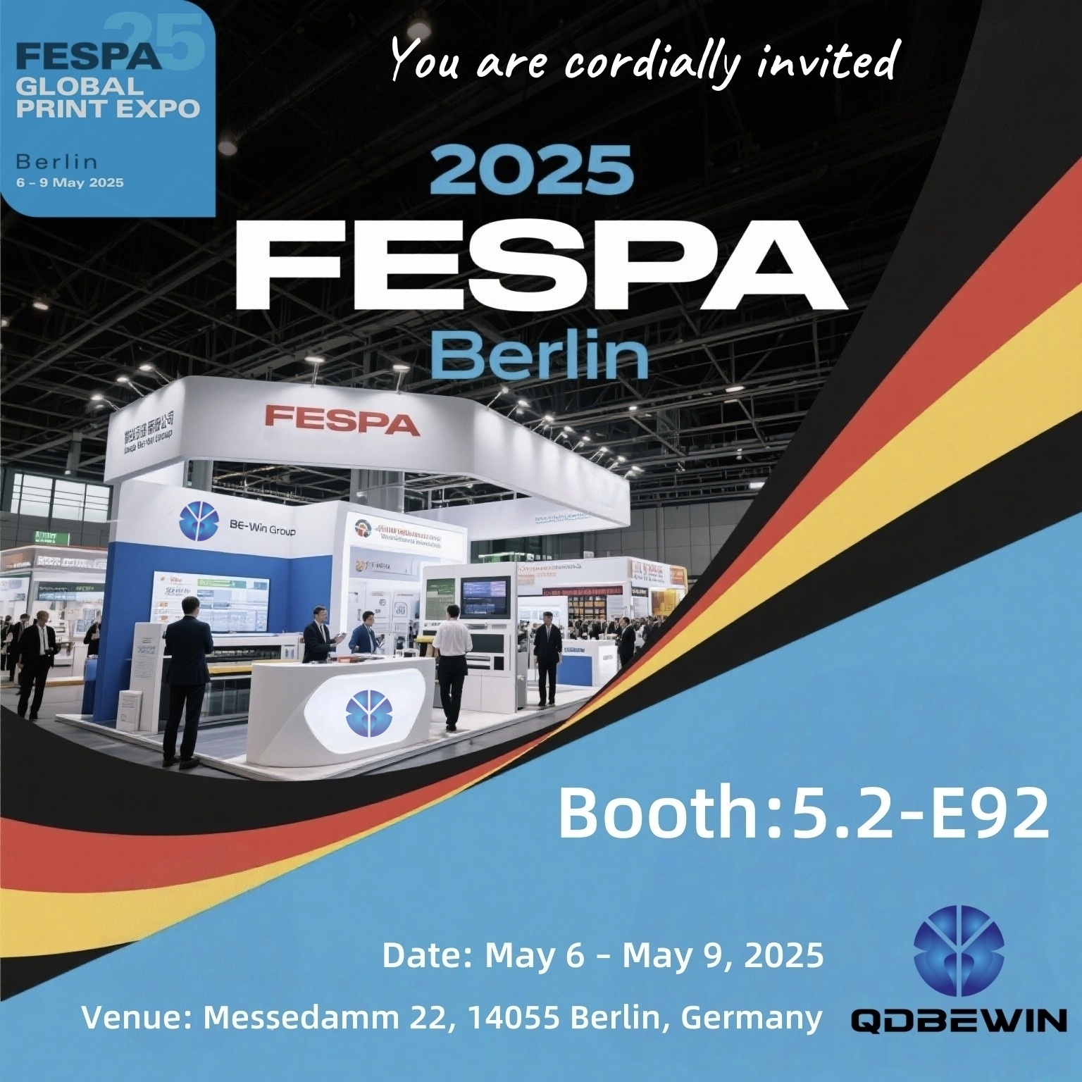 Qingdao Be-Win, щоб продемонструвати на Fespa 2025 Berlin-Booth 5.2-E92